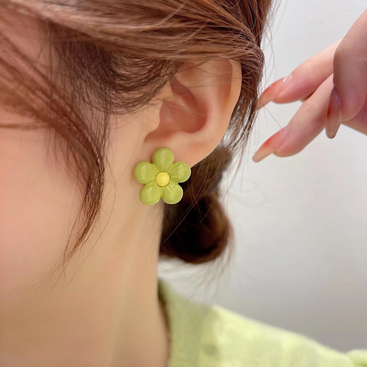 Korean Temperament Net Red Ins Wind Flower Earrings Female 2022 New Trendy Fashion All-match Cute Earrings Earrings display picture 13