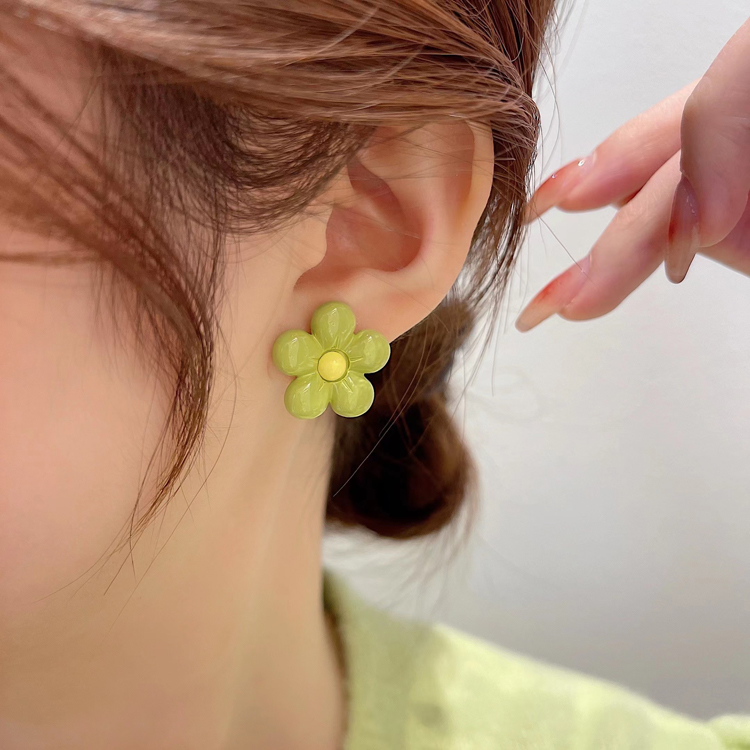 Pendientes De Flor De Viento Ins Rojos De Temperamento Coreano Para Mujer, Pendientes Bonitos Que Combinan Con Todo A La Moda 2022 display picture 13