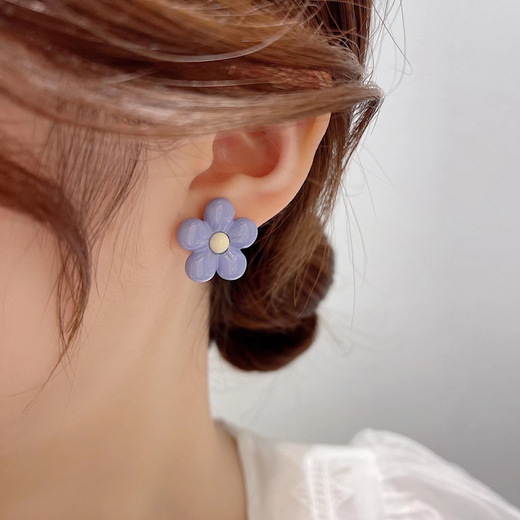 Korean Temperament Net Red Ins Wind Flower Earrings Female 2022 New Trendy Fashion All-match Cute Earrings Earrings display picture 22