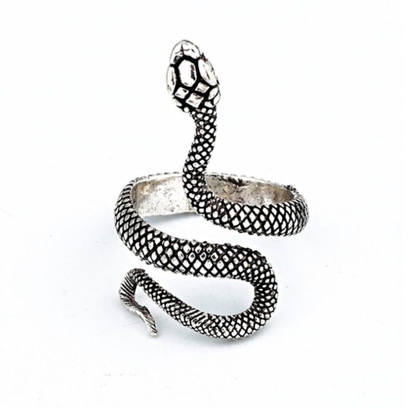 Anillo De Serpiente Abierto Vintage De Joyería De Moda Simple display picture 7