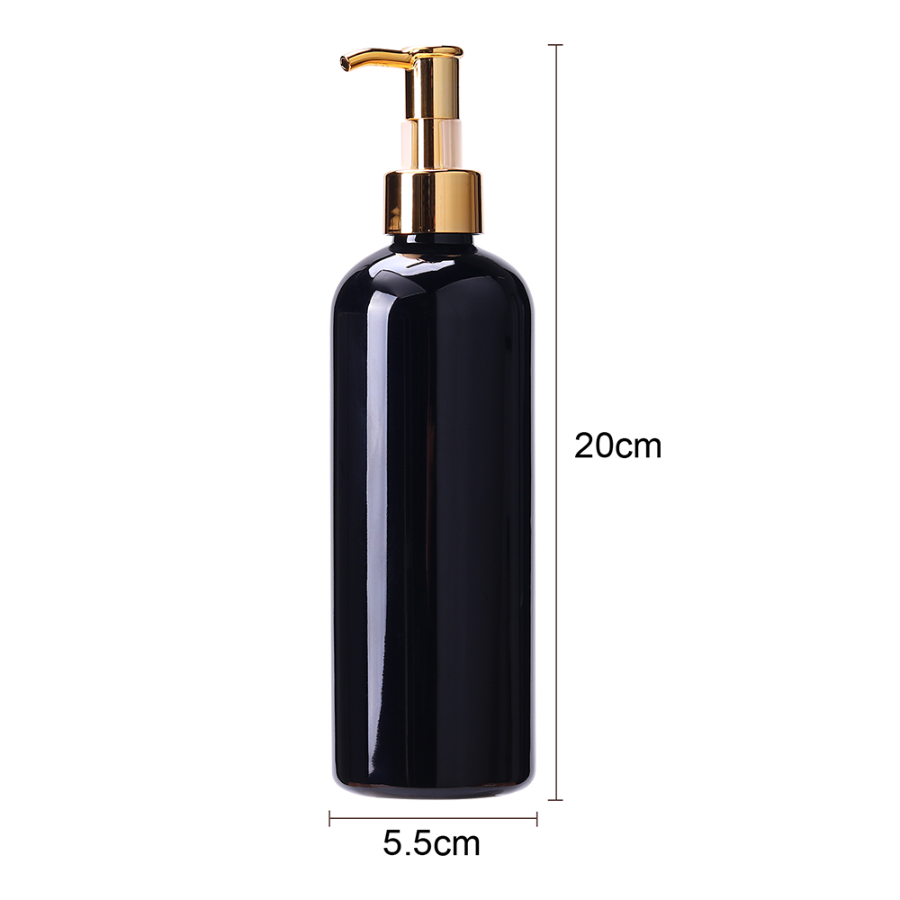 1 300ml Round Black Lotion Bottle Soap Dispenser display picture 1