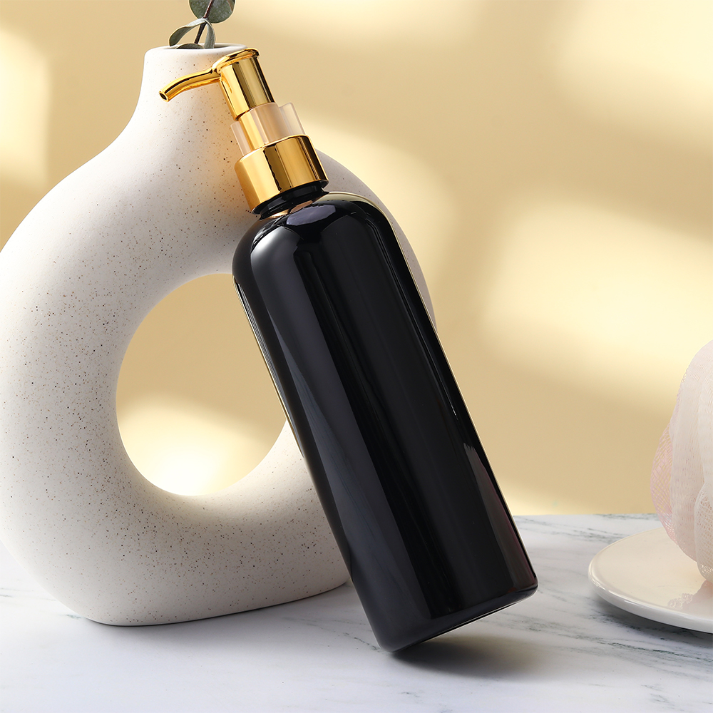 1 300ml Round Black Lotion Bottle Soap Dispenser display picture 3