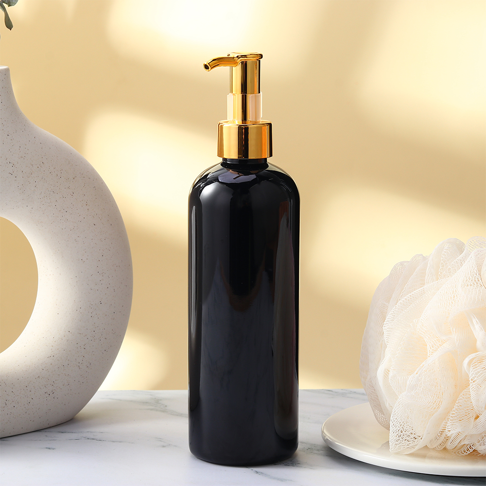 1 300ml Round Black Lotion Bottle Soap Dispenser display picture 4