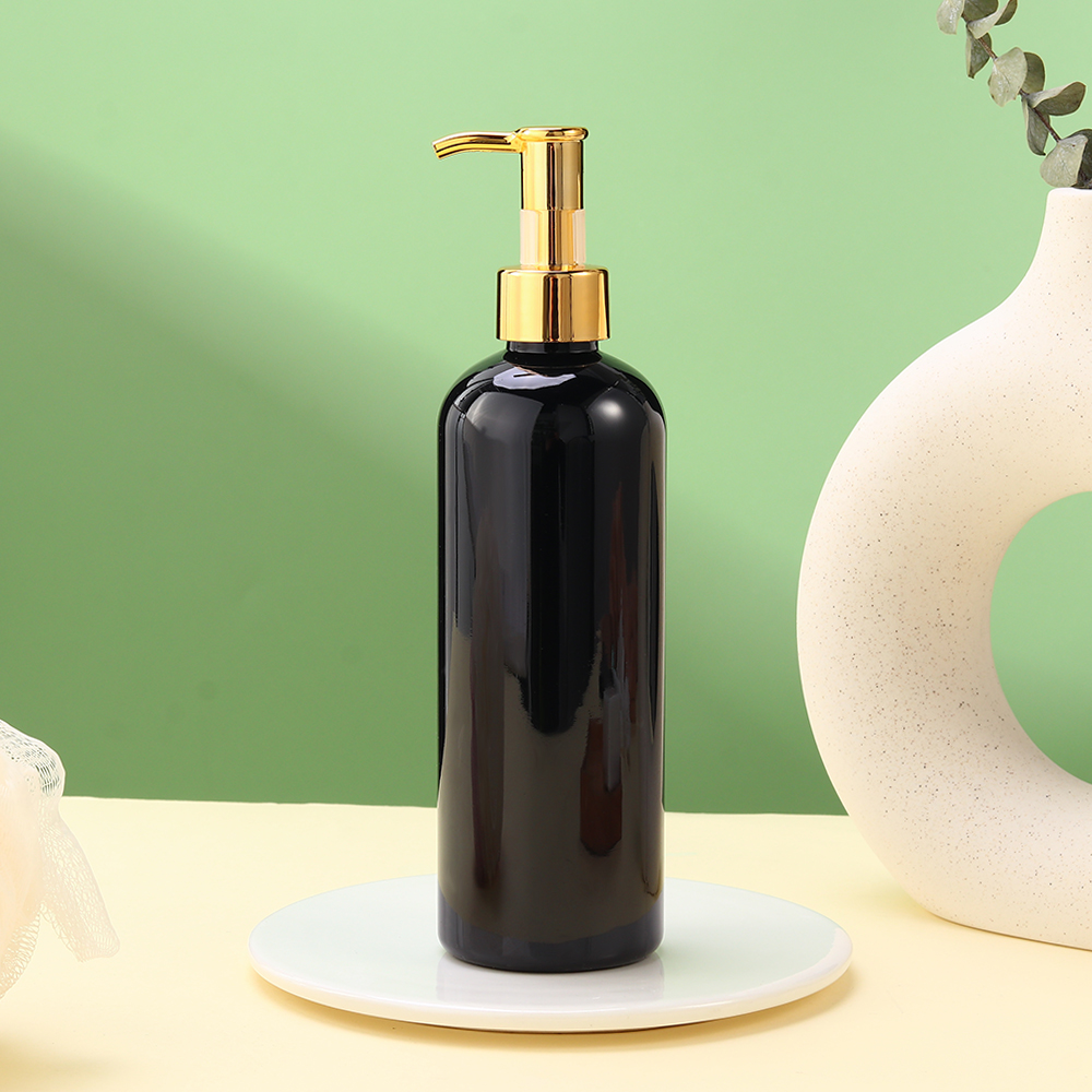 1 300ml Round Black Lotion Bottle Soap Dispenser display picture 6