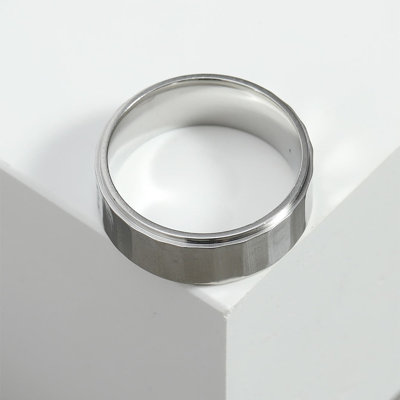 Simple Men's Stainless Steel Geometric Ring display picture 5