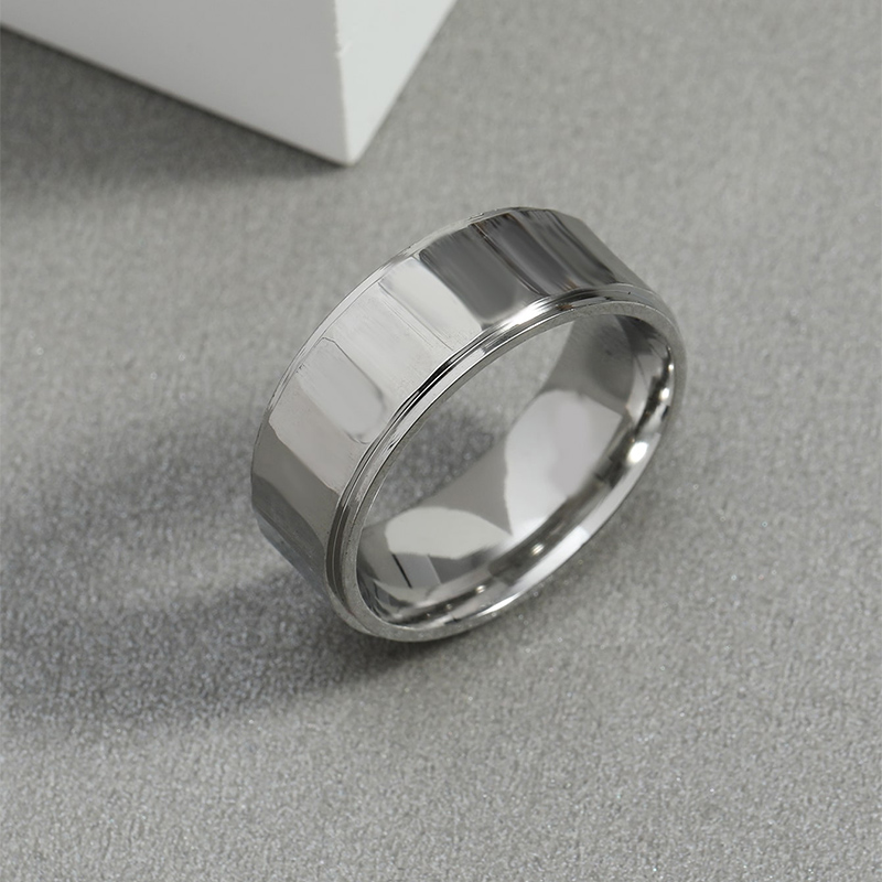 Simple Men's Stainless Steel Geometric Ring display picture 6