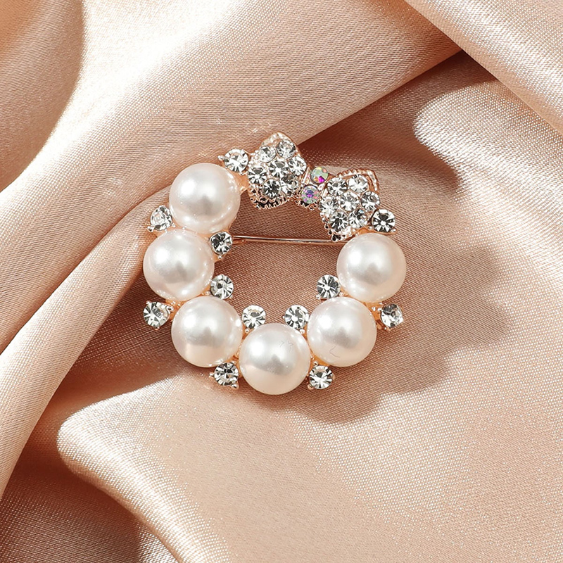 Fashion New Jewelry Popular Bow Pearl Brooch display picture 1