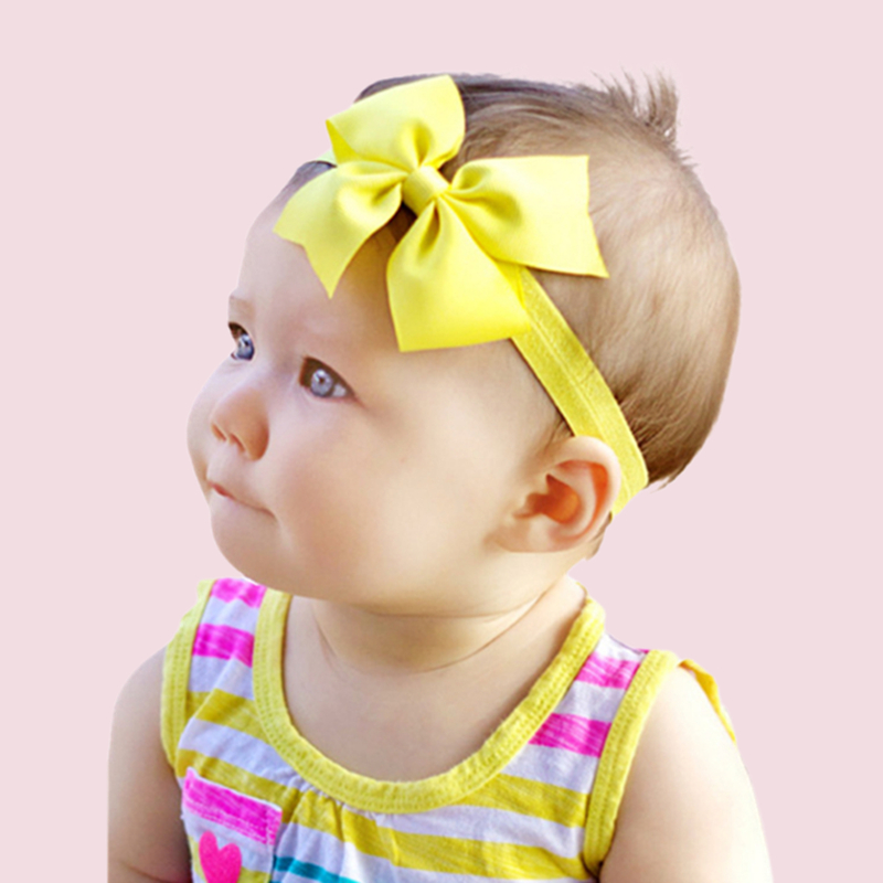 10pcs Children&#39;s Solid Color Dovetail Headband display picture 1
