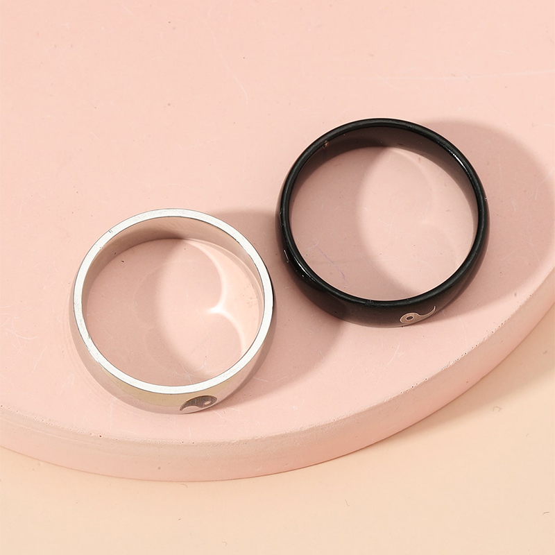 Fashion Fashion Jewelry Stainless Steel Yin Yang Eye Couple Ring display picture 3