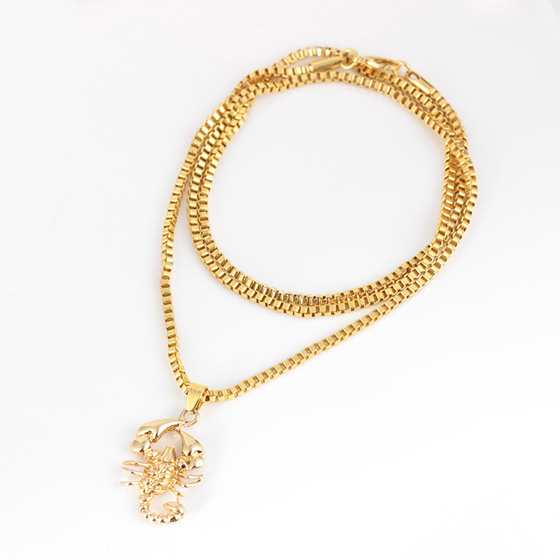 Mode Ornament Gold Einfache Legierung Scorpion Shaped Halskette display picture 2