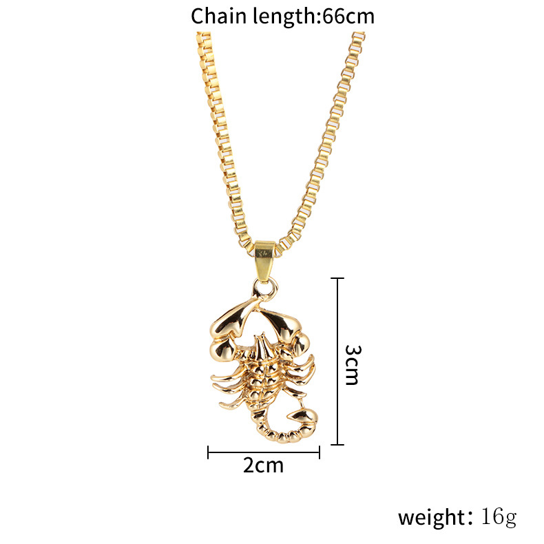 Fashion Ornament Gold Simple Alloy Scorpion Shaped Necklace display picture 3