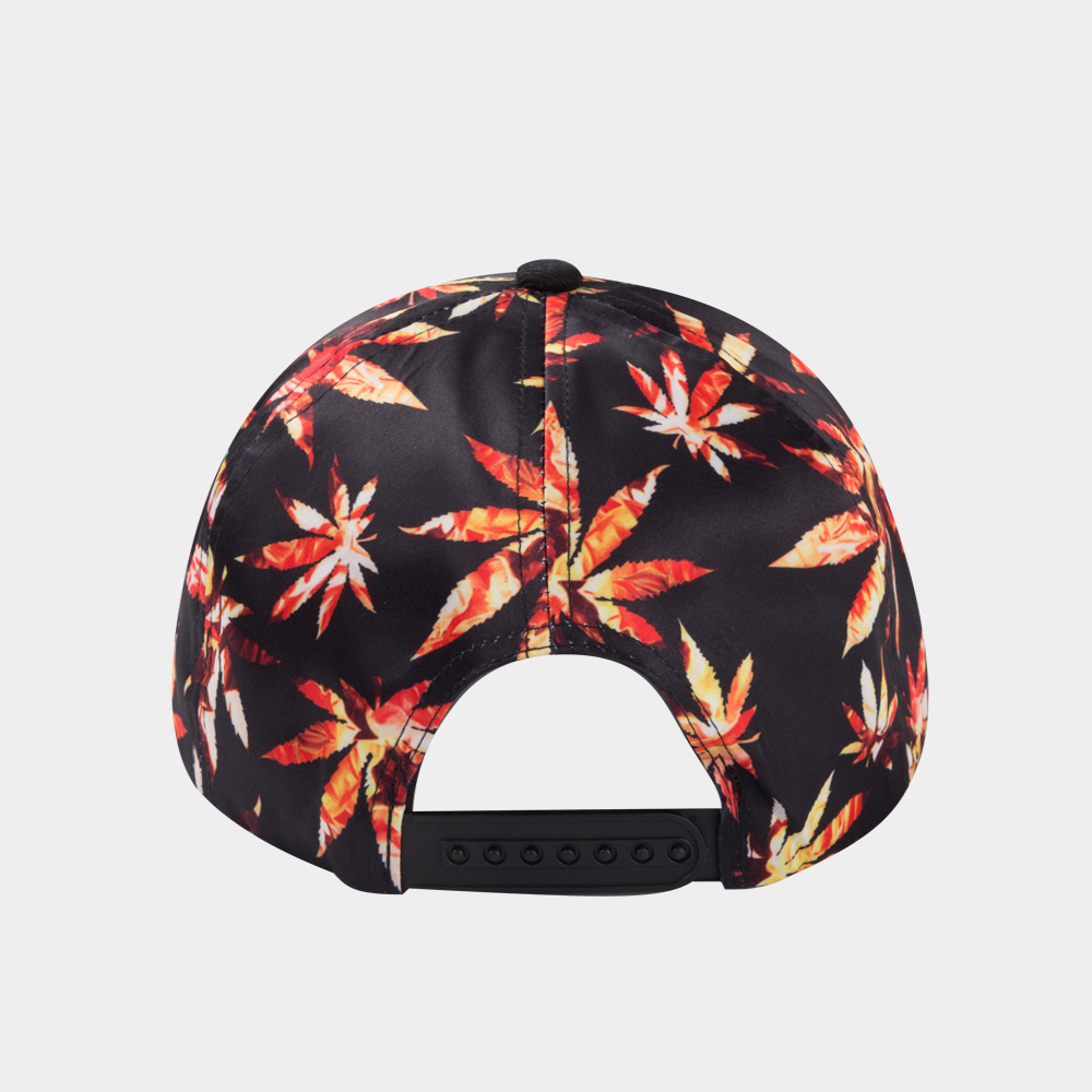Casual Adjustable Embroidery Maple Leaf Printing Flat Brim Baseball Cap display picture 4