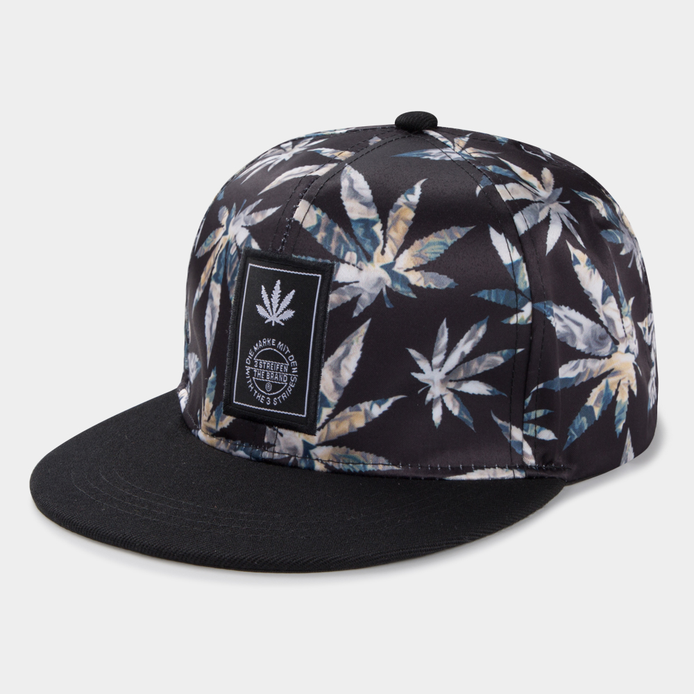 Casual Adjustable Embroidery Maple Leaf Printing Flat Brim Baseball Cap display picture 6