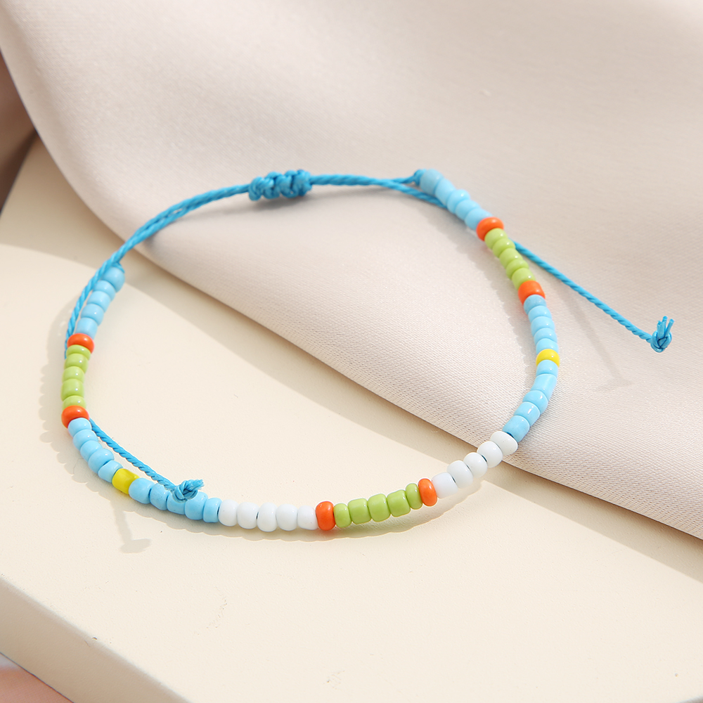 Fashion Bohemian Style New Beach Anklet Colorful Beaded Adjustable Anklet Wholesale display picture 2