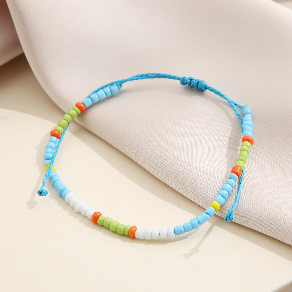 Fashion Bohemian Style New Beach Anklet Colorful Beaded Adjustable Anklet Wholesale display picture 3