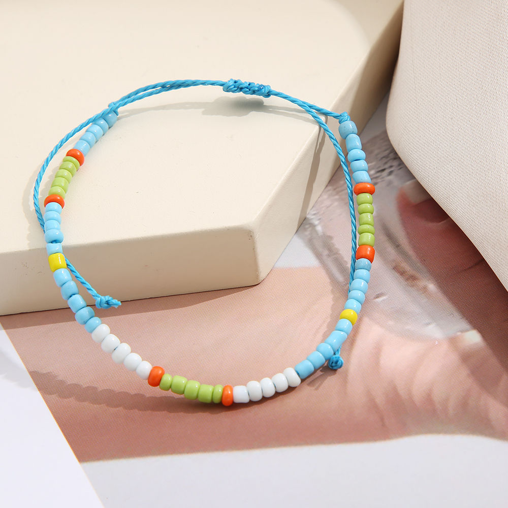 Fashion Bohemian Style New Beach Anklet Colorful Beaded Adjustable Anklet Wholesale display picture 4