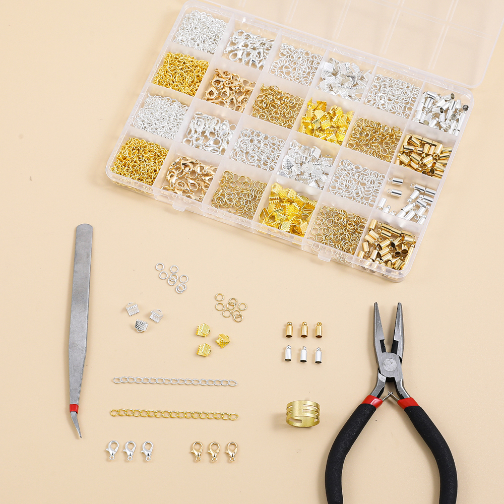 24 Grid Gold And Silver Metal Diy Material Handmade Eardrop Accessory Bag display picture 1