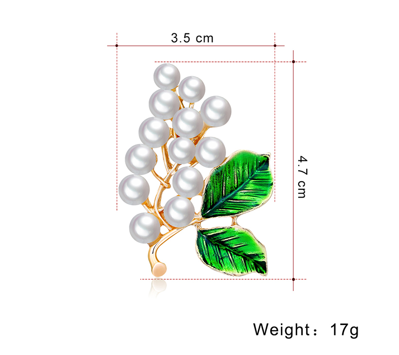 Fashion Elegant Pearl Grape Oil Drip Brooch  Clothing Accessories Wholesale display picture 1