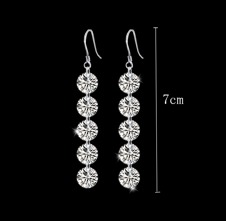 Fashion Elegant Shining Diamond Beaded Earrings Ornament Wholesale display picture 1