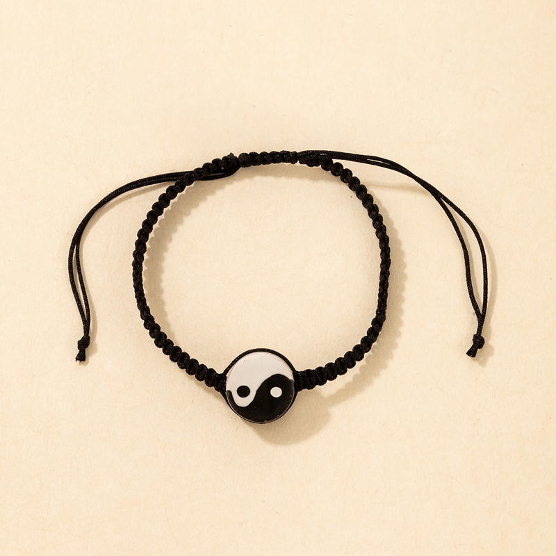 Ethnische Stil Tai Chi Muster Braid Seil Einstellbar Armband display picture 4