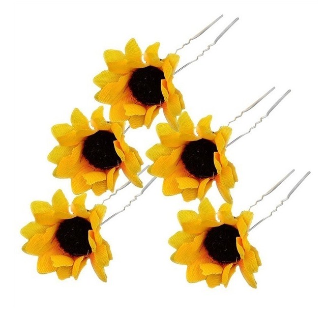 Fashion Sunflower Hair Plug Cute Hair Accessories Chrysanthemum Hairpin display picture 5