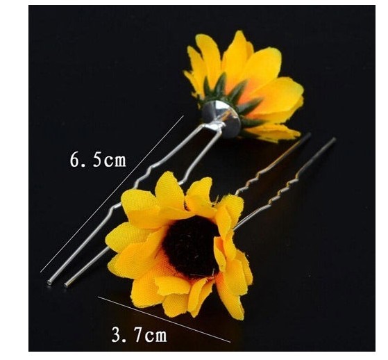 Fashion Sunflower Hair Plug Cute Hair Accessories Chrysanthemum Hairpin display picture 7