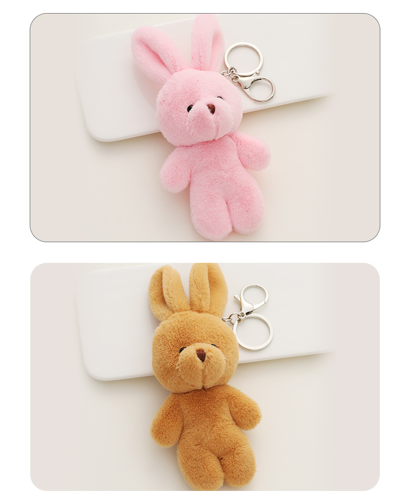 Spot Plush Rabbit Toy Doll Keychain Birthday Rabbit Key Pendants Cute Schoolbag Bag Charm display picture 5
