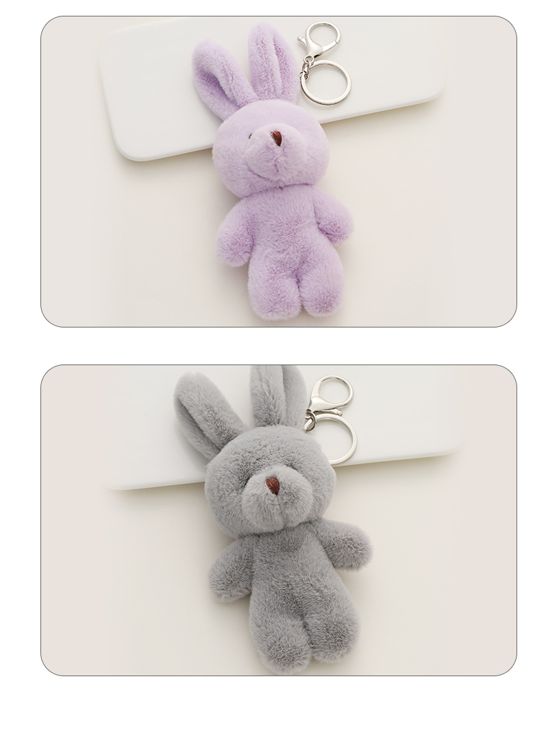 Spot Plush Rabbit Toy Doll Keychain Birthday Rabbit Key Pendants Cute Schoolbag Bag Charm display picture 6