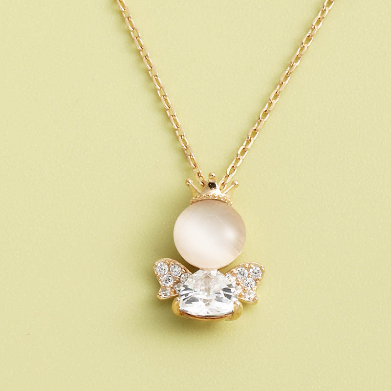 Mode Einfachheit Drop-förmigen Baby Geformt
s925 Silber Halskette display picture 2