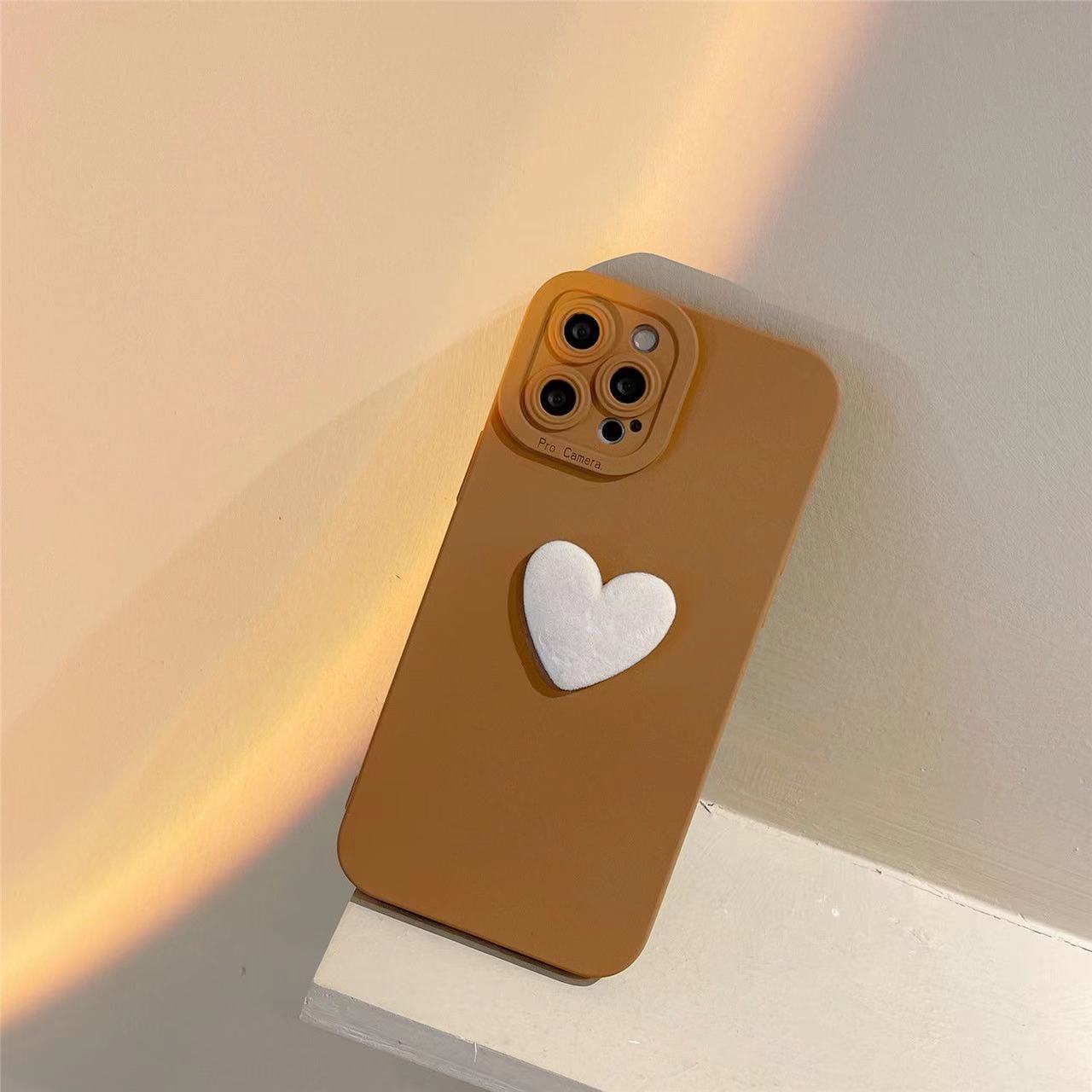 Simple Style Coeur Motif Contraste Couleur Iphone12 Pro Max Tout Compris Téléphone Cas display picture 4