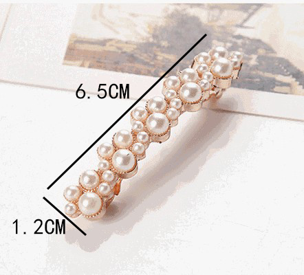 Femmes Mode Perles Incrustées Diamant Strass Artificiels Perles Artificielles Pince À Cheveux display picture 5