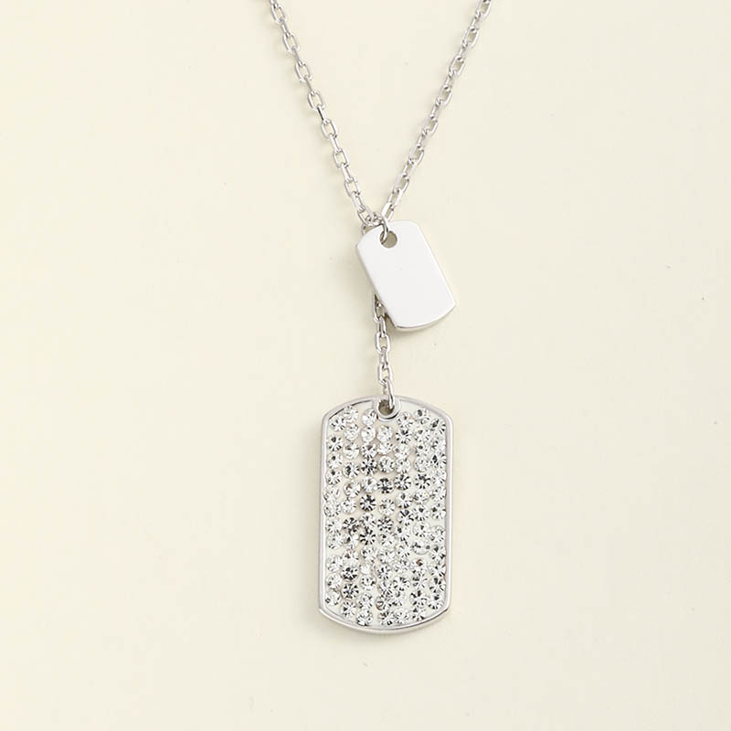 Simplicity Classic Fashion Geometric Pendant S925 Silver Necklace display picture 2