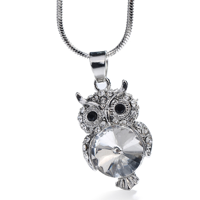 Fashion Owl Alloy Plating Rhinestones Women's Necklace display picture 2