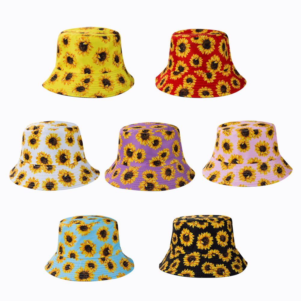 أزياء جديدة عباد الشمس قبعة دلو الذكور والإناث قبعة الحماية من الشمس display picture 1