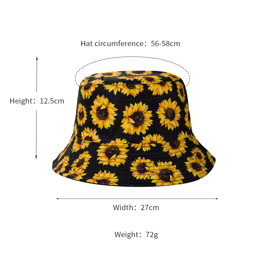 أزياء جديدة عباد الشمس قبعة دلو الذكور والإناث قبعة الحماية من الشمس display picture 2