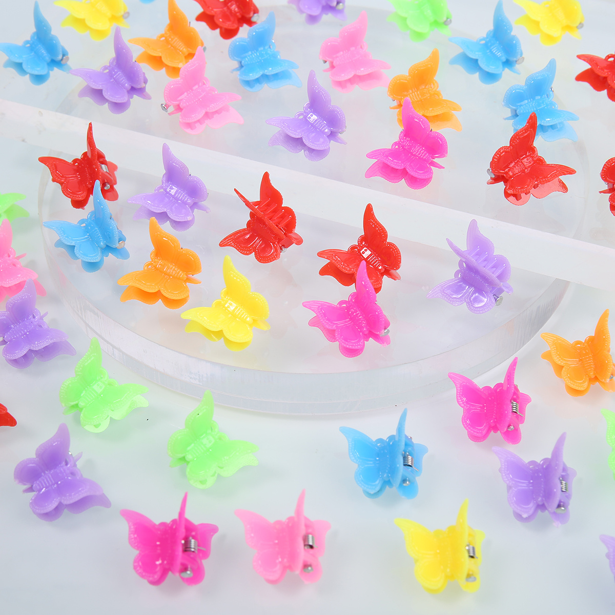 Candy-colored Bowknot Girls' Cute Mini Claw Clip 100-piece Set display picture 2