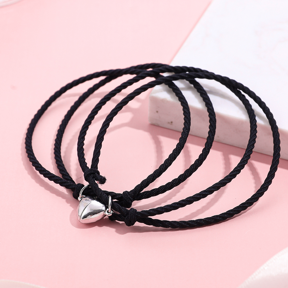 Fashion Heart Nylon Couple Bracelets display picture 2