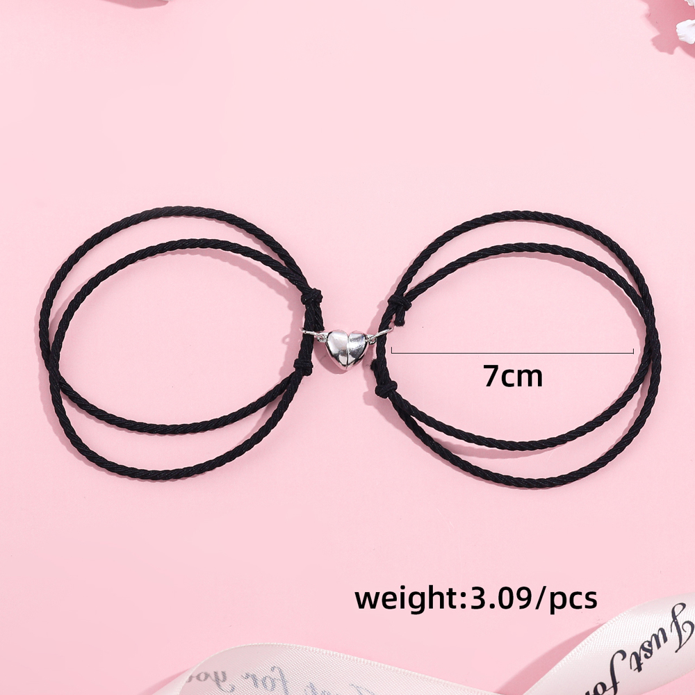 Fashion Heart Nylon Couple Bracelets display picture 4