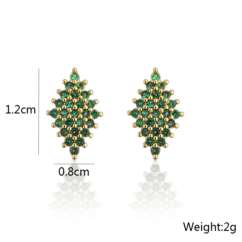 New Style Copper Gold Plated Micro Inlaid Zircon Eyes Butterfly Palm Stud Earrings display picture 3
