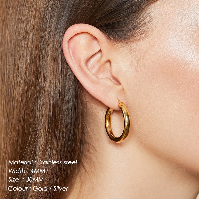 Fashion Geometric Stainless Steel Earrings display picture 3