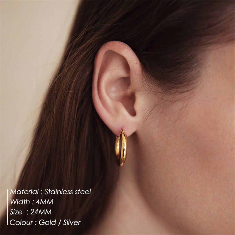 Fashion Geometric Stainless Steel Earrings display picture 4