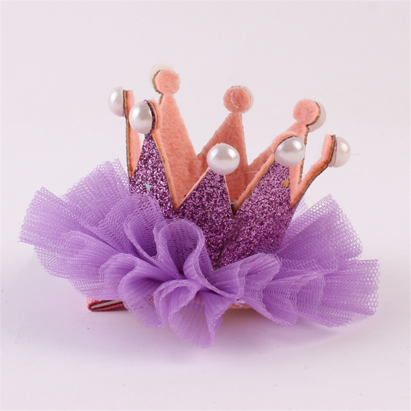 Fashion Lace Three-dimensional Crown Mesh Barrettes Hair Accessories display picture 3
