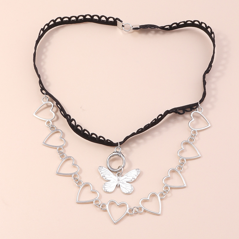 Fashion Butterfly Pendant Hollow Heart Lace Leg Chain display picture 3