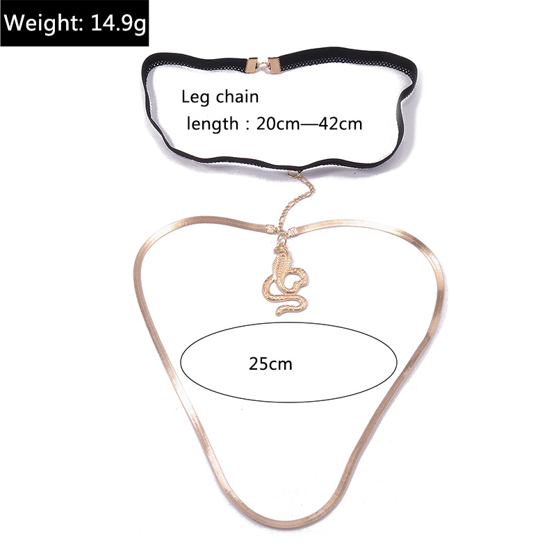 Fashion New Style Snake Shape Pendant Lace Leg Chain display picture 1