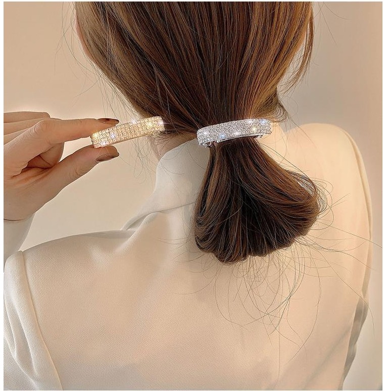Fashion Diamond Inlay Rhinestone Arc Clip Barrettes Hair Accessories display picture 6