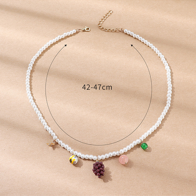 Popular Fresh Creative Colorful Grape Necklace display picture 3