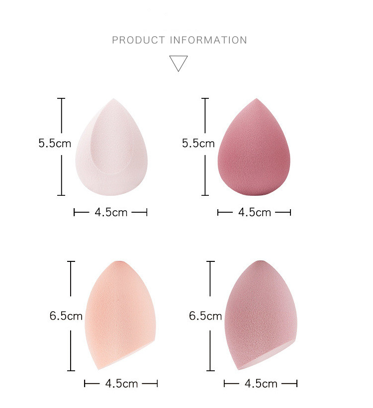 4 Pieces Of Makeup Egg Carton Powder Puff For Wet And Dry Dual-use Purposes display picture 3