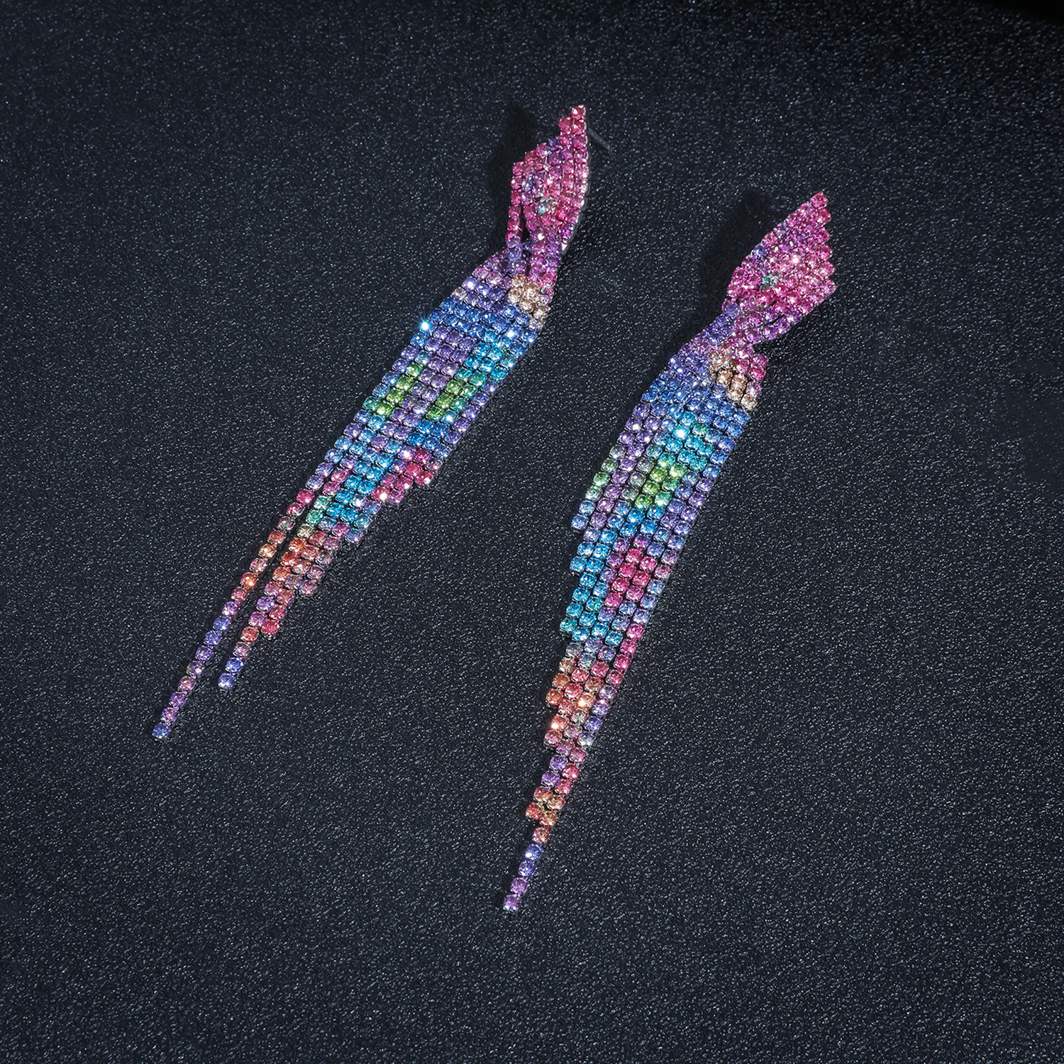 Simple Style Alliage Strass Impression Des Boucles D'oreilles Banquet Boucles D'oreilles display picture 3