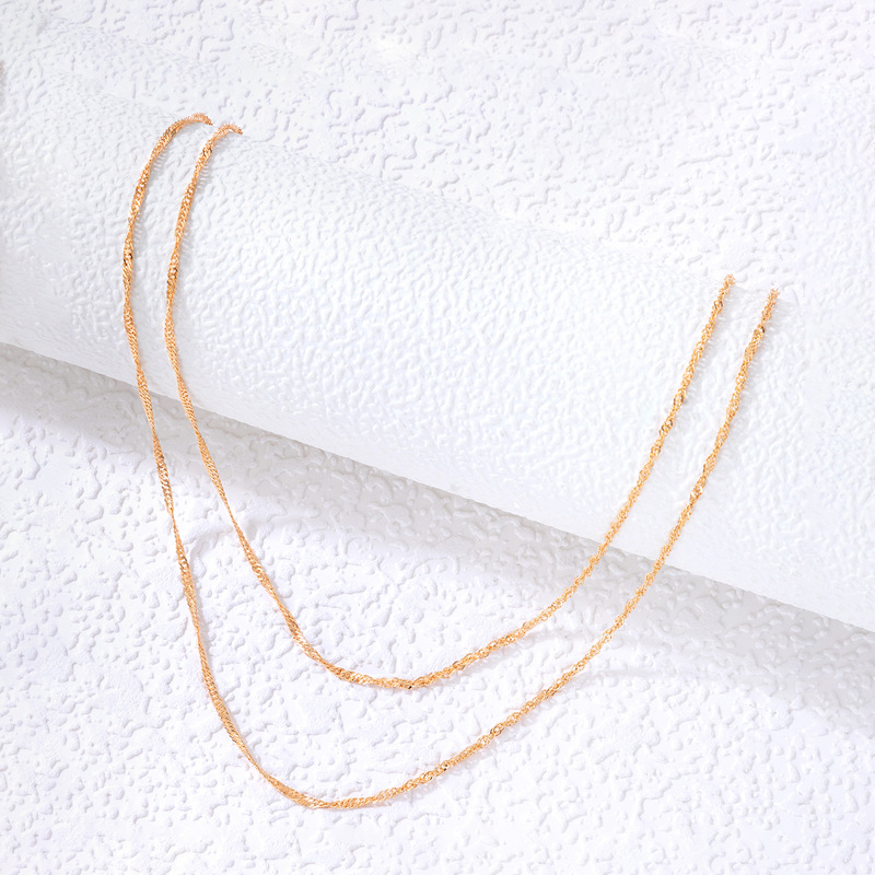 Fashion Ornament Simple Chain Double-layer Simple Geometric Alloy Necklace display picture 5