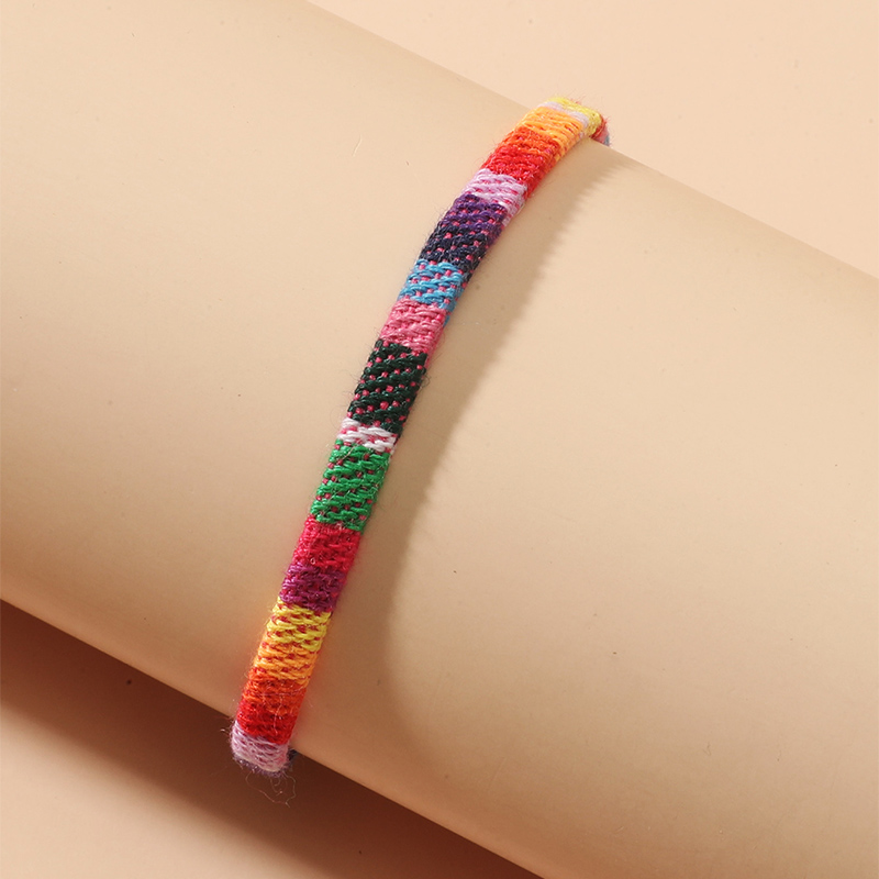 Fashion Ornament Simple Handmade Beads Woven Rainbow Bracelet display picture 2